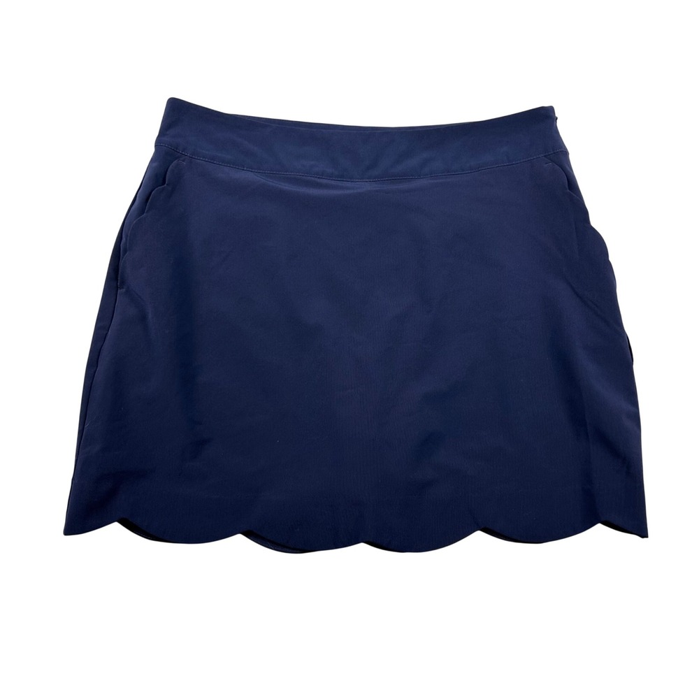 Vineyard Vines Skirt Womens 8 Performance Scalloped Golf Pickleball Skort Navy